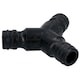 image 3 of 3 Way Garden Hose Pipe Coupler Connector Joiner + 3 Hozelock Quick Release Fittings 2pk