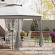 image 7 of Outsunny 3m x 3m Garden Gazebo, Double Roof Outdoor Gazebo Canopy Shelter with Netting, Solid Steel Frame, for Garden, Lawn and Deck, Light Grey