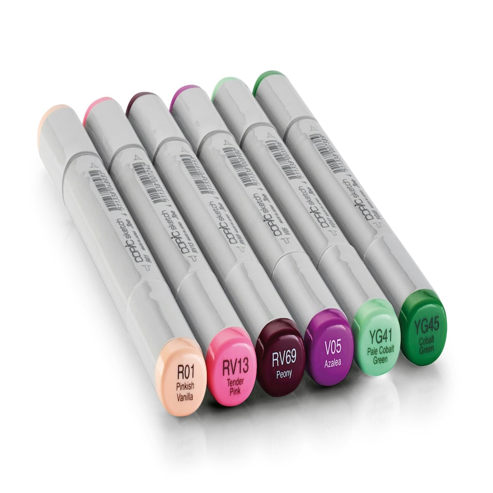 image 1 of Copic Sketch Set, Floral Favorites 1, Set of 6