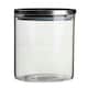 image 1 of Interiors by Premier Freska 950ml Storage Jar, Clear Glass with Airtight Silicone Seal and Metallic Lid