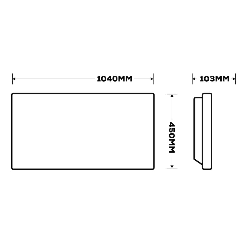 image 1 of TCP 2000W Wall Mounted Aluminium Electric Panel Heater White