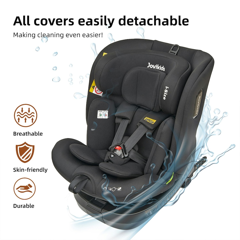 image 1 of JoviKids Spin Ranger TT Car Seat Black Black
