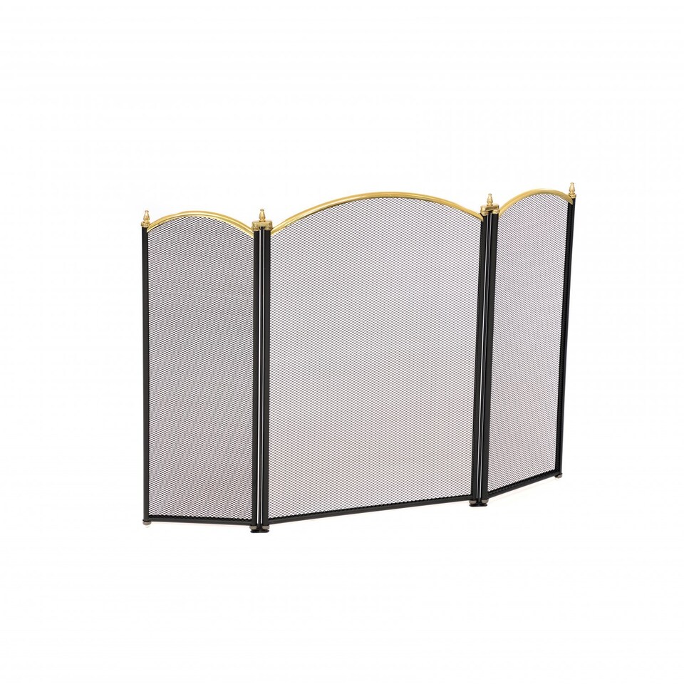 image 1 of Heavy Duty Steel 3 Panel Fire Screen Spark Guard