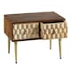 image 3 of Camille Retro Coffee Table with 2 Drawers Brown