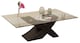 image 1 of Milano Glass and Wood Coffee Table for Living Room | Black | Black