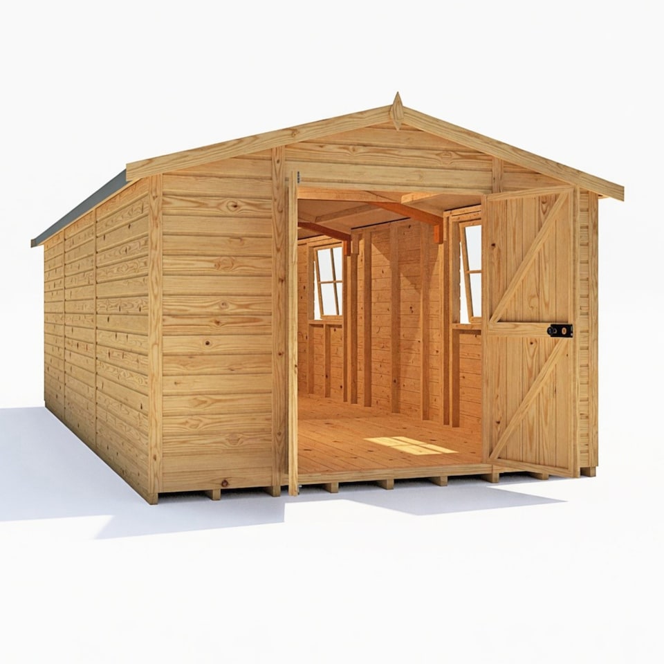 image 1 of Bison 20 x 10 Heavy Duty Shiplap Shed inc Double Door