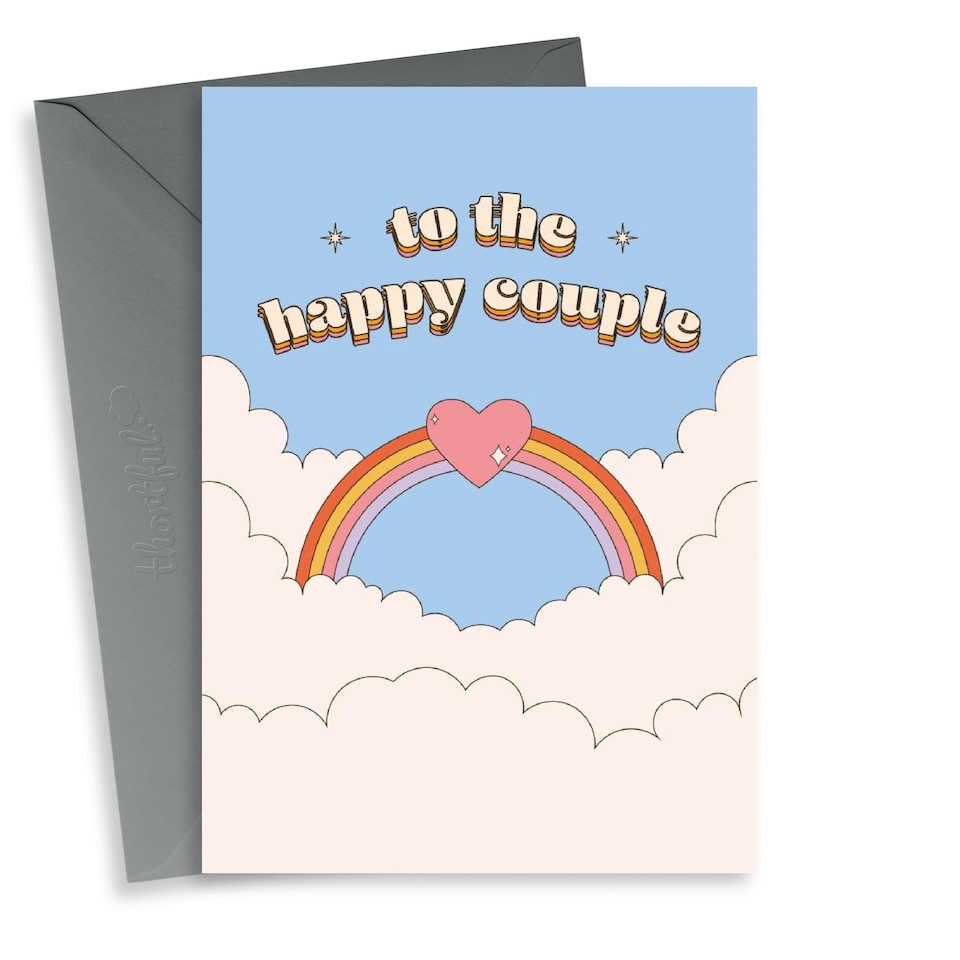 image 1 of Pretty Rainbow Wedding Card