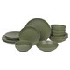 image 5 of Coloured Stone Ceramic Dinnerware Crockery Plates Bowls Dining Set | Green | 32 Pcs Green | 32