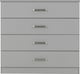 image 4 of Dakota 4 Drawer Chest | Grey | Light Grey