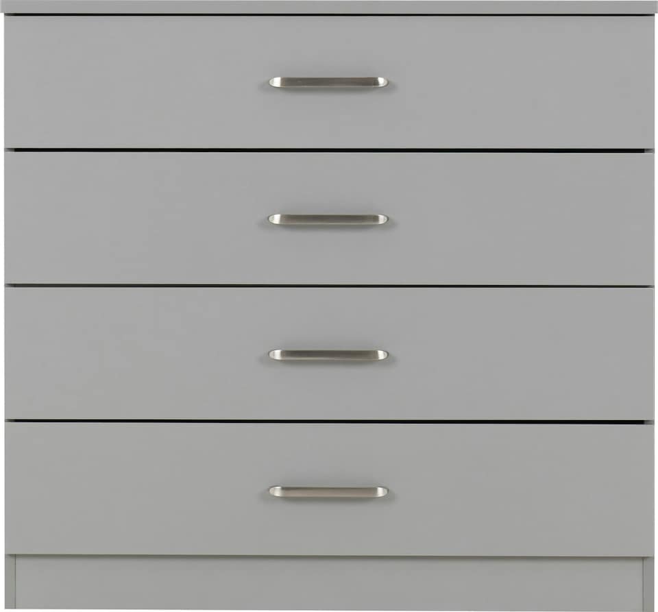 image 1 of Dakota 4 Drawer Chest | Grey | Light Grey