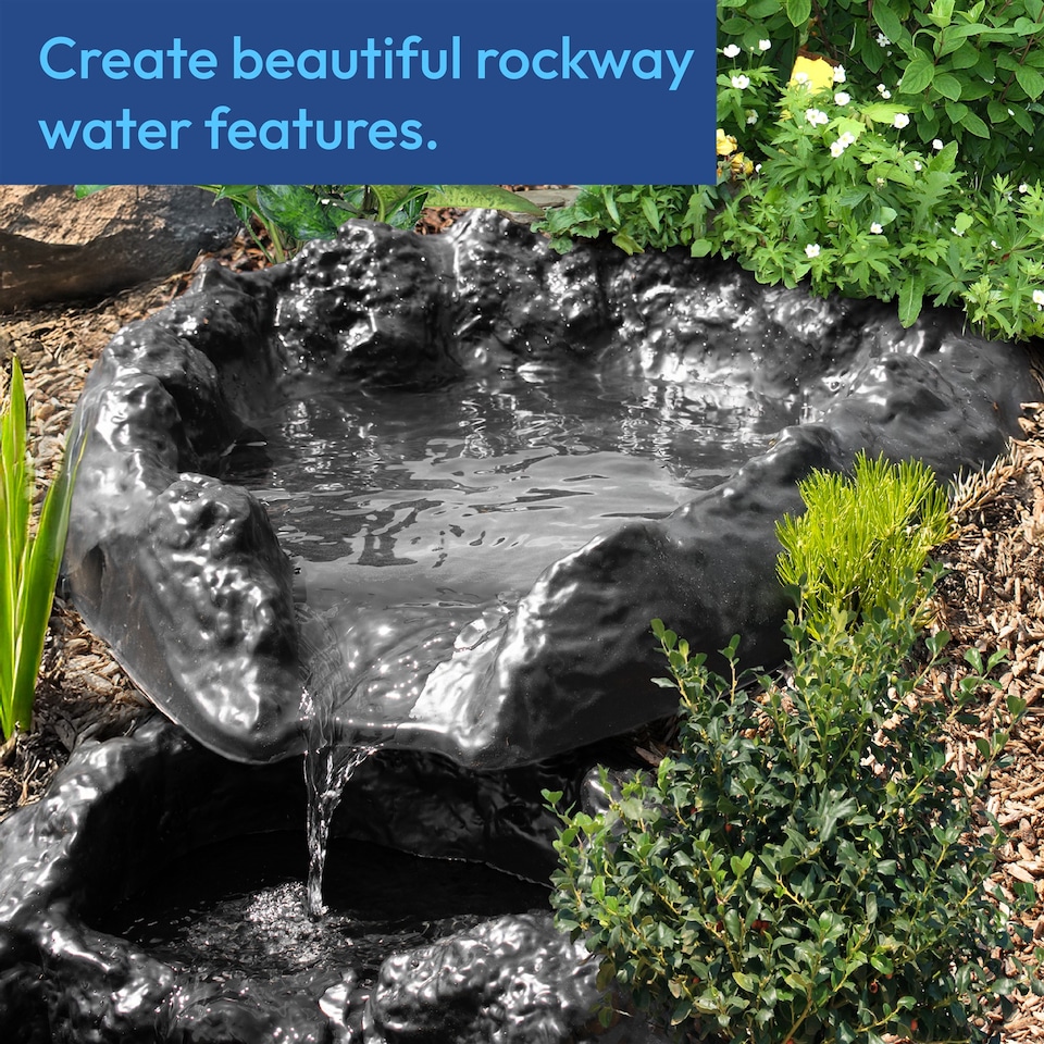 image 1 of Pisces Preformed Pond Header Pool Watercourse Waterfall - Garden Water Course Feature Fall