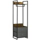 image 1 of HOMCOM Clothes Rail, Metal Coat Stand, Garment Rack with 2 Fabric Storage Drawer