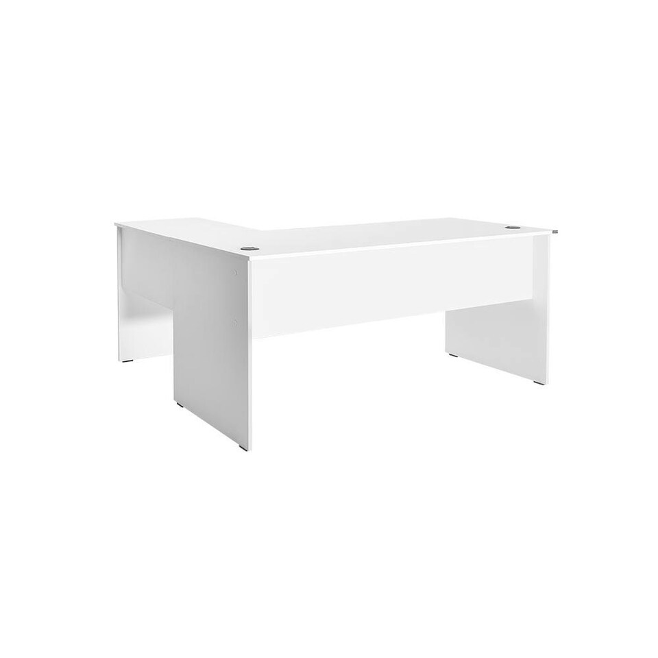 image 1 of Adore Rio Matt White Corner Desk - Large Reversible Office Desk White