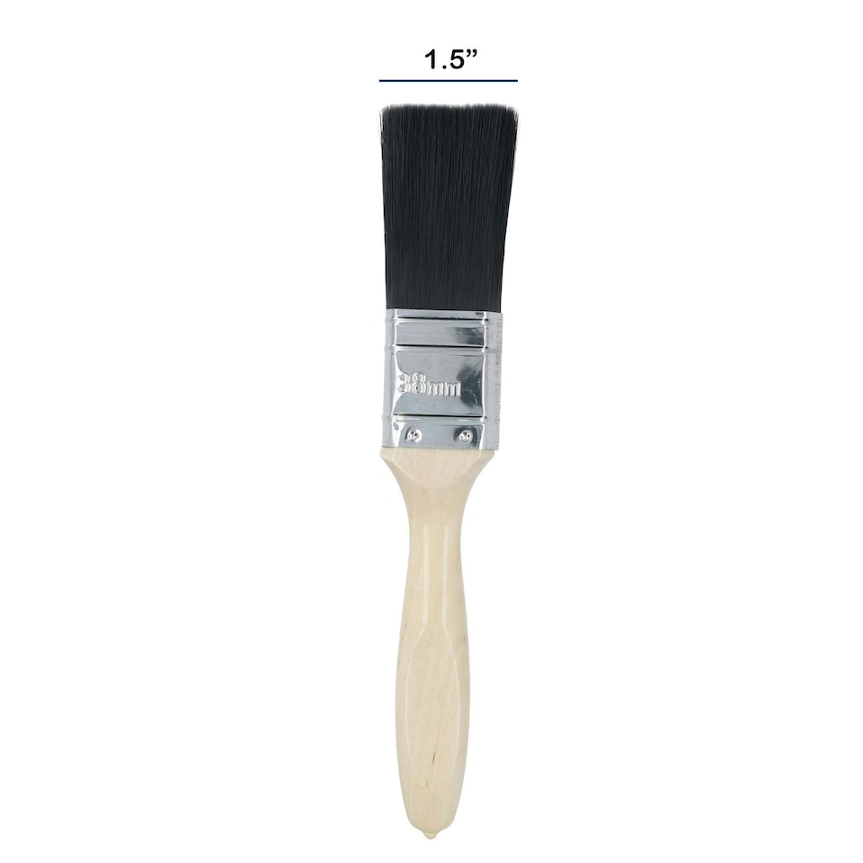 image 1 of 3pc 40mm 1.5" Paint Brush Painters Decorators Decorating With Wooden Handle