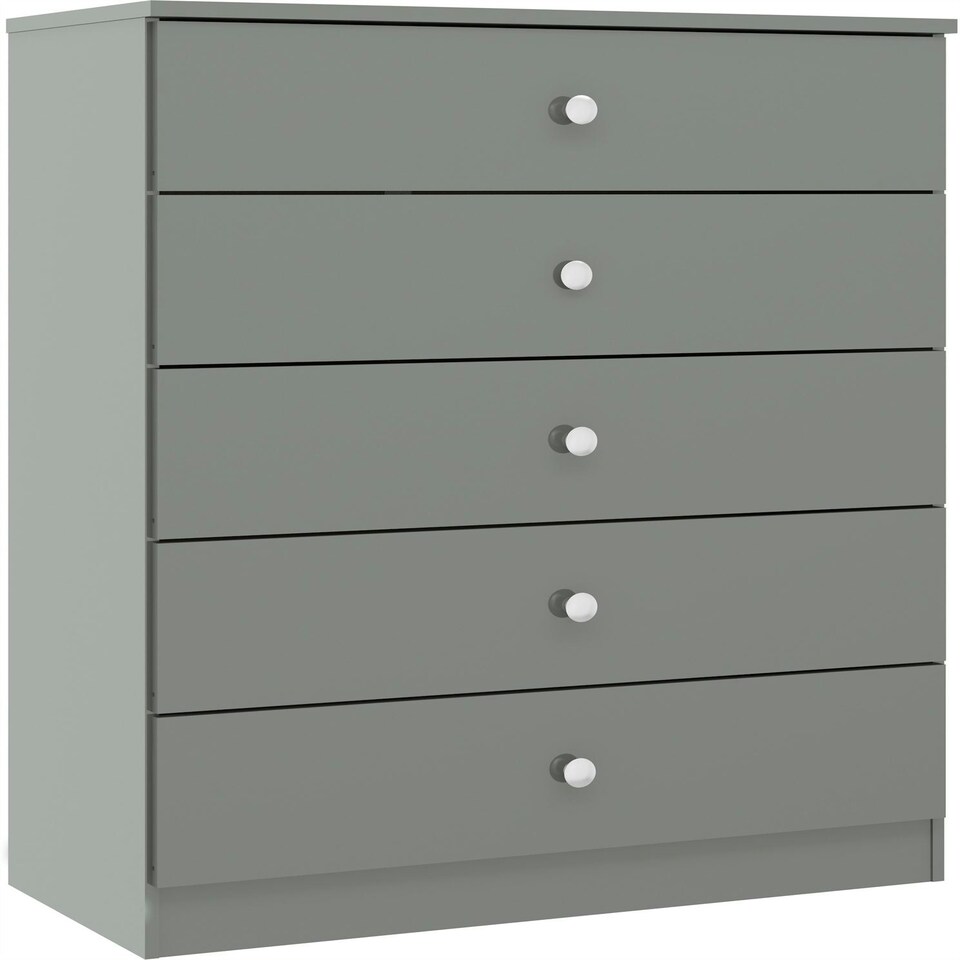 image 1 of Denver 5 Drawer Chest White
