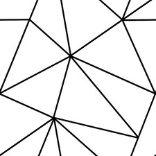 Sample of Zara Mono Geometric Wallpaper in White and Black Multi