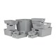 image 4 of Wham Studio 13 Piece Multi-Size Set Plastic Storage Baskets Ice White White