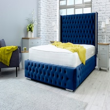 Benito Plush Superking Bed Frame - Blue