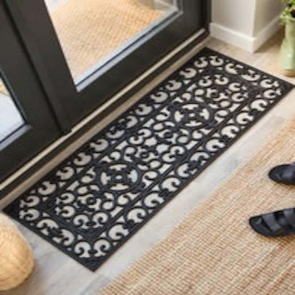 image 1 of Gothic Style Non-Slip Wide Rubber Doormat