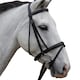 image 2 of Hy Padded Flash Bridle with Rubber Grip Reins - Brown - Full
