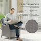 image 3 of Outsunny 2 Pieces Rattan Garden Chairs, Cushioned Rattan Chairs Grey | Light Grey