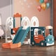 image 2 of Living and Home 3-in-1 Kids Toddler Swing, Slide, and Climber Playset - Orange