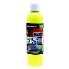 300ml Sunburst Yellow Fluorescent Poster Paint by Icon Art