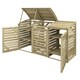 image 8 of Rowlinson Timber Single Bin Store With Double Box Store Brown