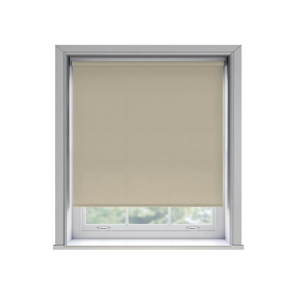 170cm No Drill Taupe Thermal Blackout Roller Blind (170cm Drop) Brown