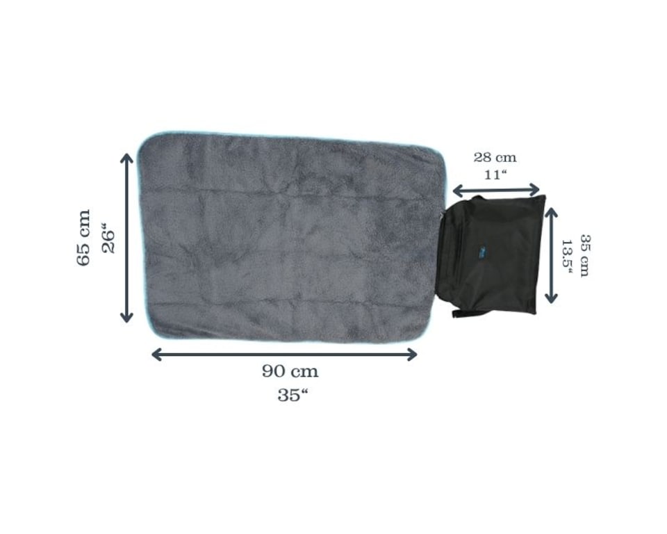 image 1 of Henry Wag Easy-Roll Travel Pet Bed & Large Travel Bowl 750ml Combo