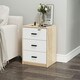 image 7 of Oak 3-Drawer Bedside Table Black | Accent Colour: Black