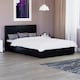 image 2 of Vida Designs Lisbon 4ft Small Double Size Ottoman Bed Storage Faux Leather, Black, 120 x 190cm