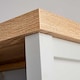 image 7 of Grey Oak Tall Display Bookcase 3 Shelf 2 Door Storage Cupboard Metal Handles