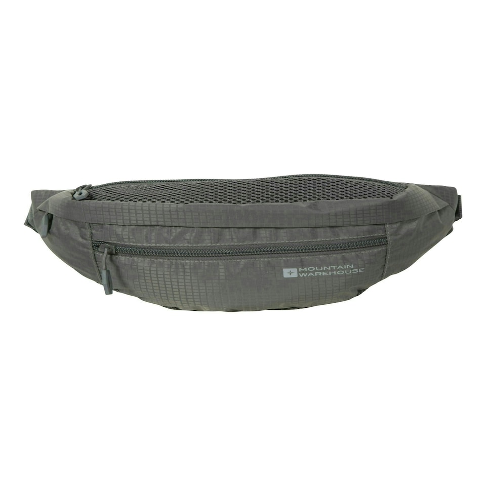 image 1 of Mountain Warehouse Mission Bum Bag Lightweight Fanny Pack Two Compartments Hike Green | Khaki