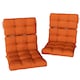 image 1 of Outsunny 2pc Outdoor Seat Cushion with Backrest, Ties, for Garden, Orange Orange | Orange