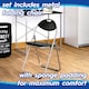 image 5 of Harbour Housewares Wooden Folding Desk & Chair Set - All Black | Black | All Black