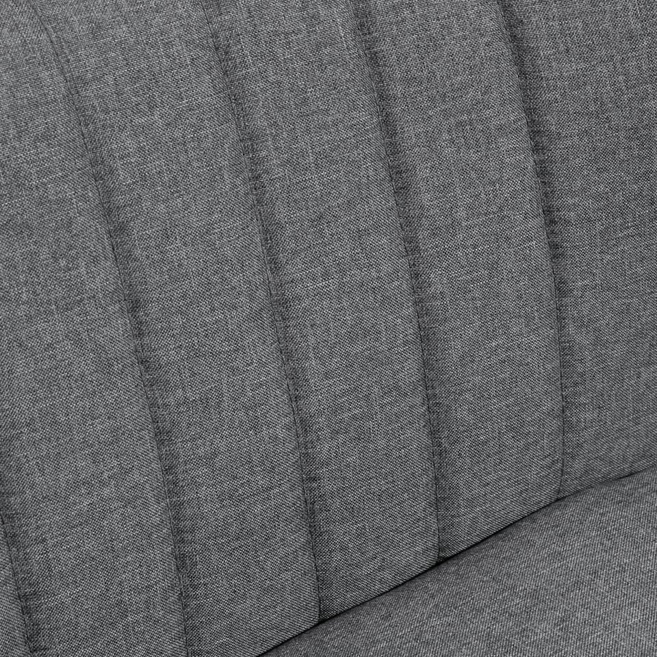 image 1 of HOMCOM Velvet-Feel Double Sofa w/ Wood Frame Foam Padding | Grey | Dark grey | Two Seater