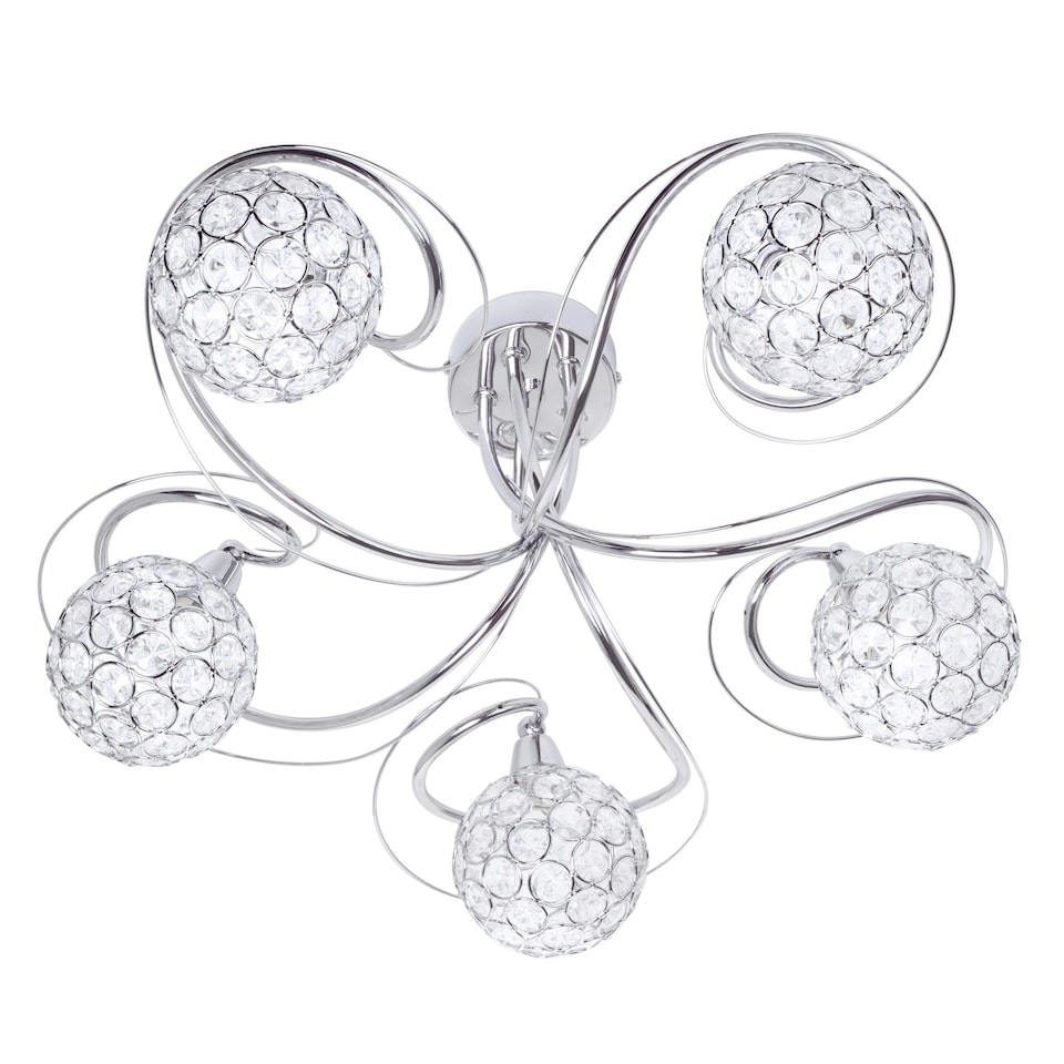 image 1 of BHS Orianna 5 Light Ceiling Light, Chrome
