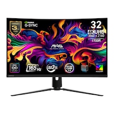MSI MAG 321CUP QD-OLED 32" Curved QD-OLED UHD 4K 165Hz 0.03ms Height Adjustable Gaming Monitor