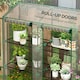image 7 of Outsunny Mini Green House with 3 Tier Shelves, 151H x 143W x 46Dcm, Clear