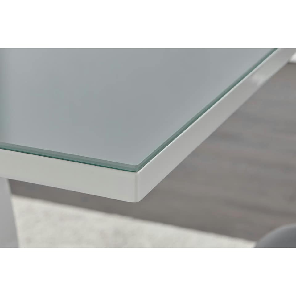 image 1 of Furniturebox Giovani Grey White Modern High Gloss And Glass Dining Table