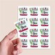image 2 of Thank You Teacher Square Stickers 65mm - Sheet of 12