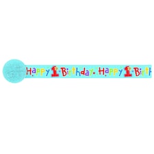 Amscan Happy 1st Birthday Crepe Paper Streamer - Multicoloured - One Size