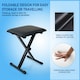 image 7 of PIANO STOOL KEYBOARD BENCH BLACK PADDED SEAT CUSHION CHAIR ADJUSTABLE HEIGHT