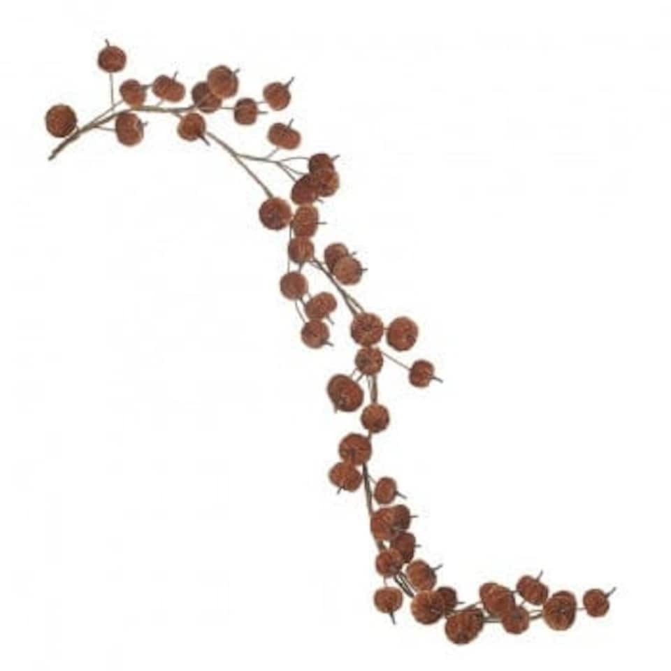 Heaven Sends Halloween Brown Velvet Pumpkin Garland 150 cm