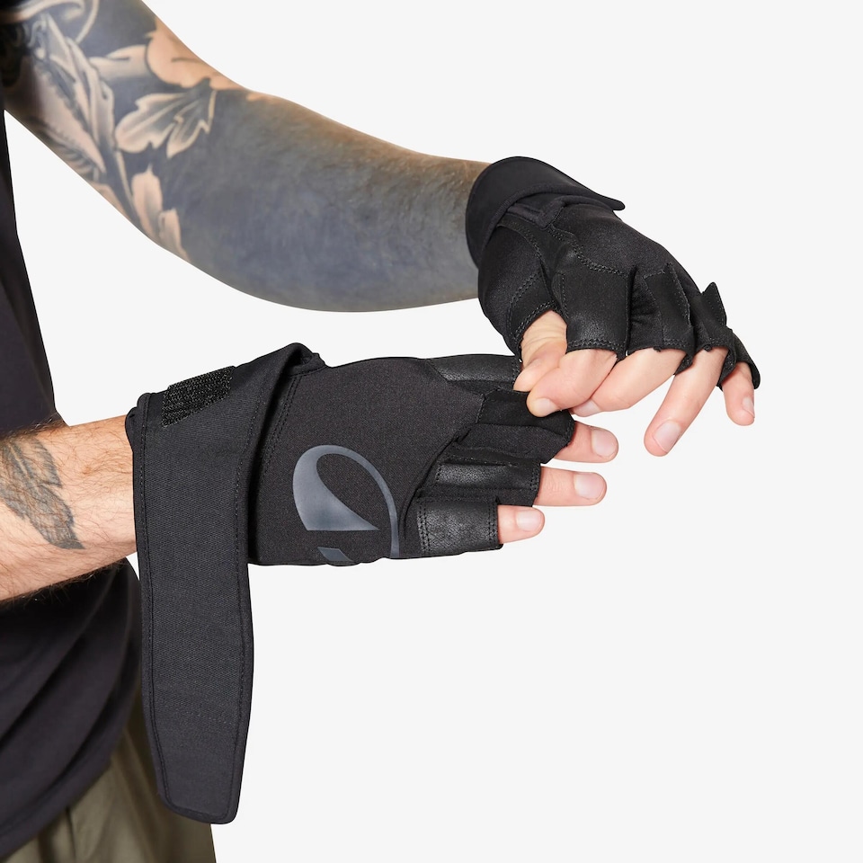image 1 of Decathlon Weight Training Gloves Wrist Support and Grip