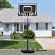 image 2 of Yaheetech PE Backboard Basketball Stand System w/ Wheels Black/White