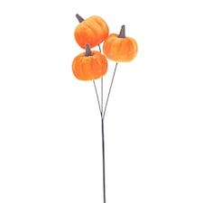 Gisela Graham Triple Velvet Pumpkin Spray Halloween Decoration