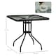 image 5 of Outsunny Square Patio Table, Tempered Glass Top Garden Dining Table