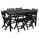 image 1 of Plastic Black Garden Table with Chair's | Black | 7